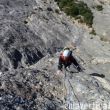 Ganando altura - Ramón volviendo a disfrutar de la escalada tras unos meses en el dique seco por un accidente.