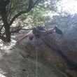 Comienzo a la sombra - El pie de vía resulta bastante incómodo
