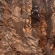 'Al loro con la hamaca' 5+. - vía: 'Al loro con la hamaca'.
grado: 5+.
Sector: 'Callejon del Mono'.
escalador: Indra.
Comentario: Por su facil acceso es un sector bastante frecuentado. En invierno, aun siendo provincia de Sevilla, es un sector FRÍO. No llega el sol a la pared hasta bien entrada la tarde.
