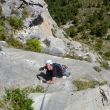 Variante de salida - Al final salimos por dos largos un poco a la izquierda algo más verticales.