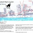 Croquis La Curiosidad moj al gato - Resea dibujada a mano de la va la curiosidad mat al gato