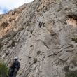 Escalar la Espermació - Dándolo todo en este primer largo de 5+/6a... no llegué muy lejos