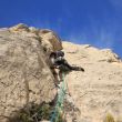 Edu Bayarri encadenando el diedro del cuarto largo. - 