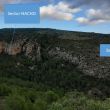 Situacin de los sectores del Cerro Las Cabras - Fotografa donde se indican las paredes de los distintos sectores del Barranco de las Cabras cercano a la poblacin de Villar del Arzobispo.